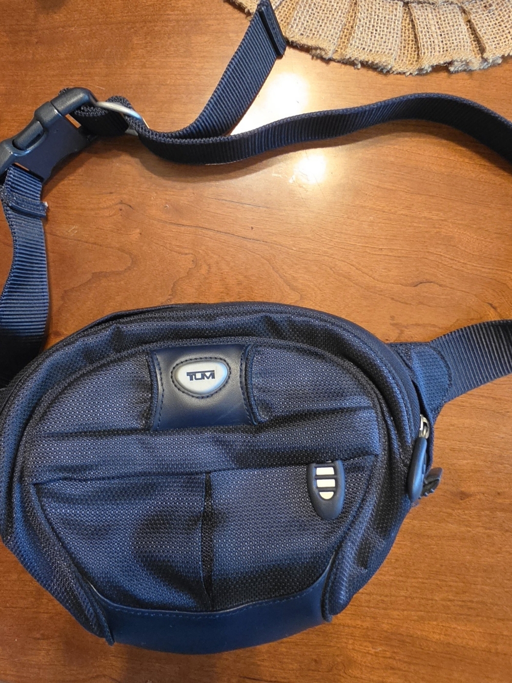 TUMI Blue Ballistic Nylon Belt Bag Waist Pack Crossbody Travel Bag Organizer